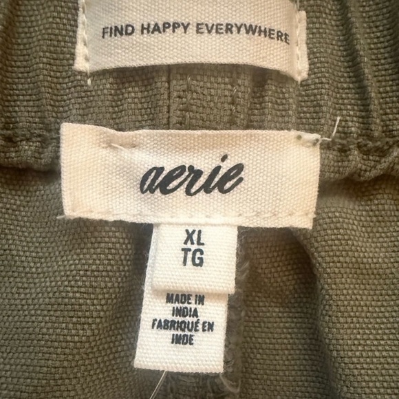 Aerie Wander Olive Green Cargo Women's Shorts Size XL - Picture 5 of 6